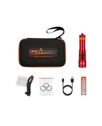OrcaTorch D710 – Φακός Κατάδυσης 3000 Lumens | USB-C Επαναφορτιζόμενος